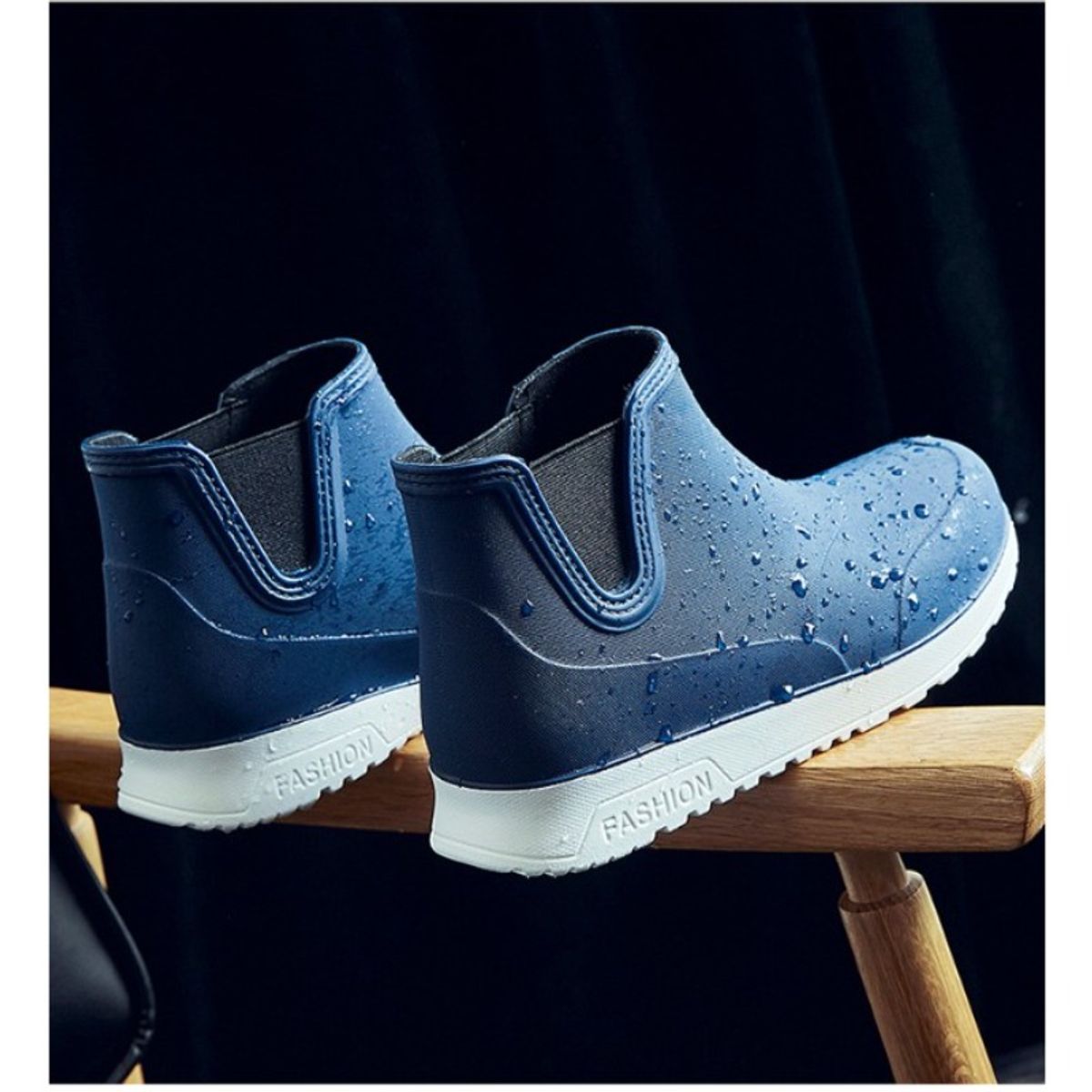 TIOZONEY - Botas de Agua Hombre-Azul