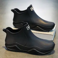 TIOZONEY - Botas de Agua Hombre-Negro
