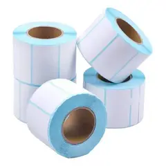 KUANGYE - 50 Rollo Etiquetas Termicas Autoadhesivas 50x30. 1000 Unid Blanco