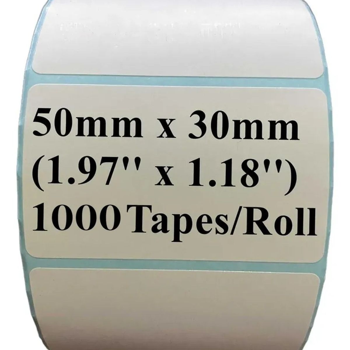 KUANGYE - 50 Rollo Etiquetas Termicas Autoadhesivas 50x30. 1000 Unid Blanco