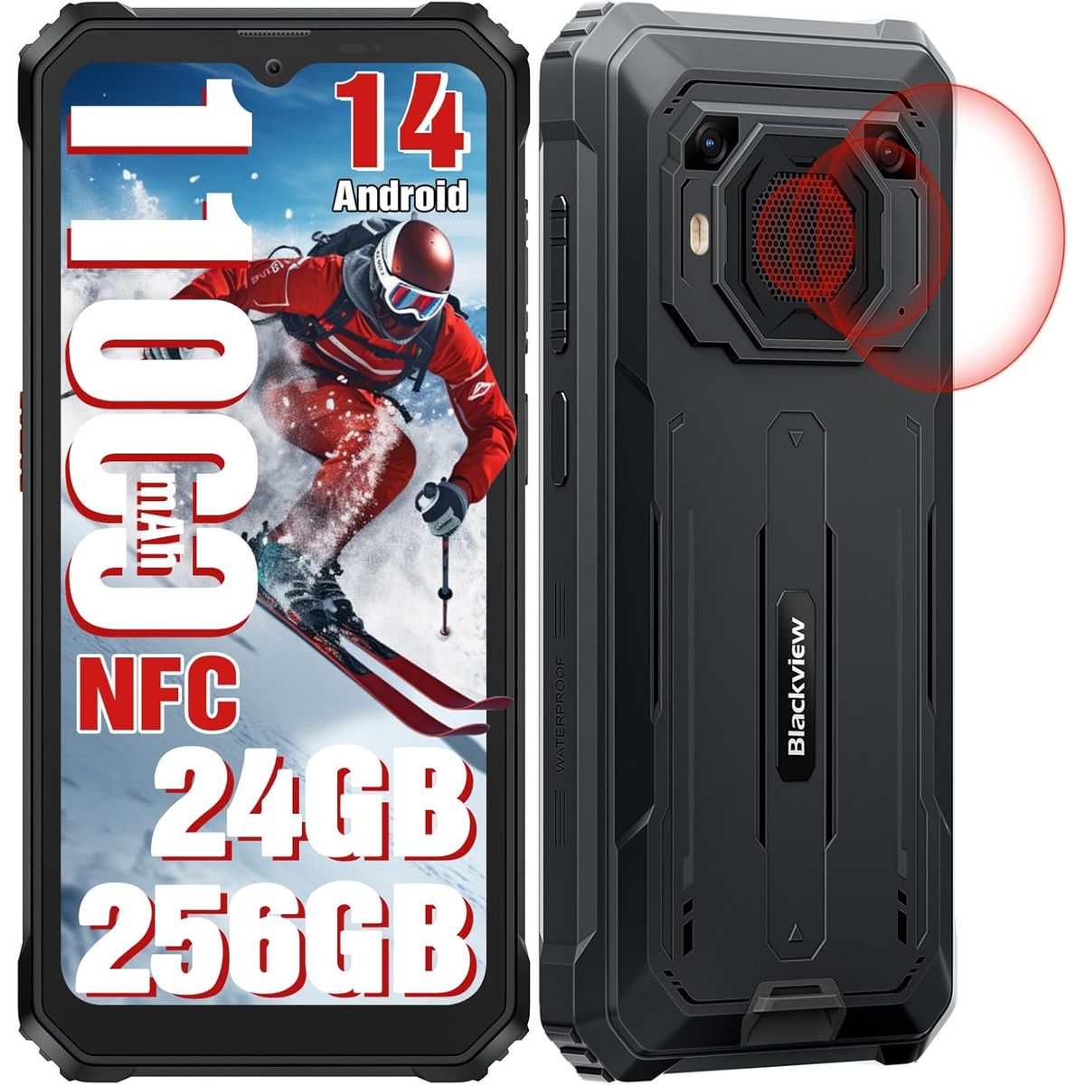 BLACKVIEW - Blackview BV6200 Plus Celular 24GB+128GB 11000mAh NFC