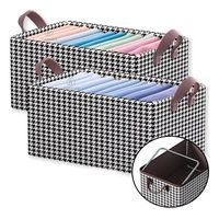 2pz Cajas Organizador De Ropa Plegable Con Estructura Acero