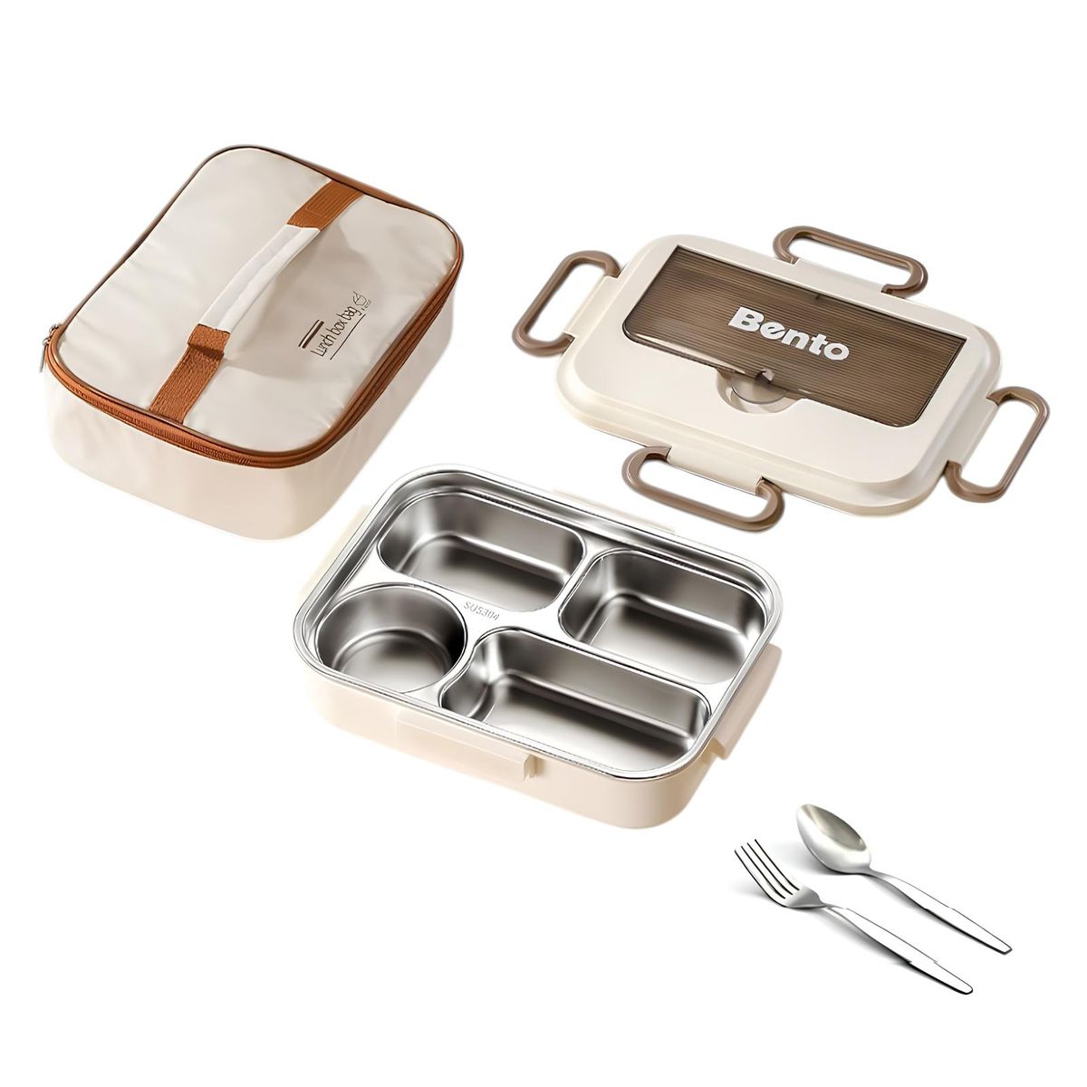 LUBABYCAS - Lonchera Fiambrera Calentadora Con Bolso Térmico LuBabycas