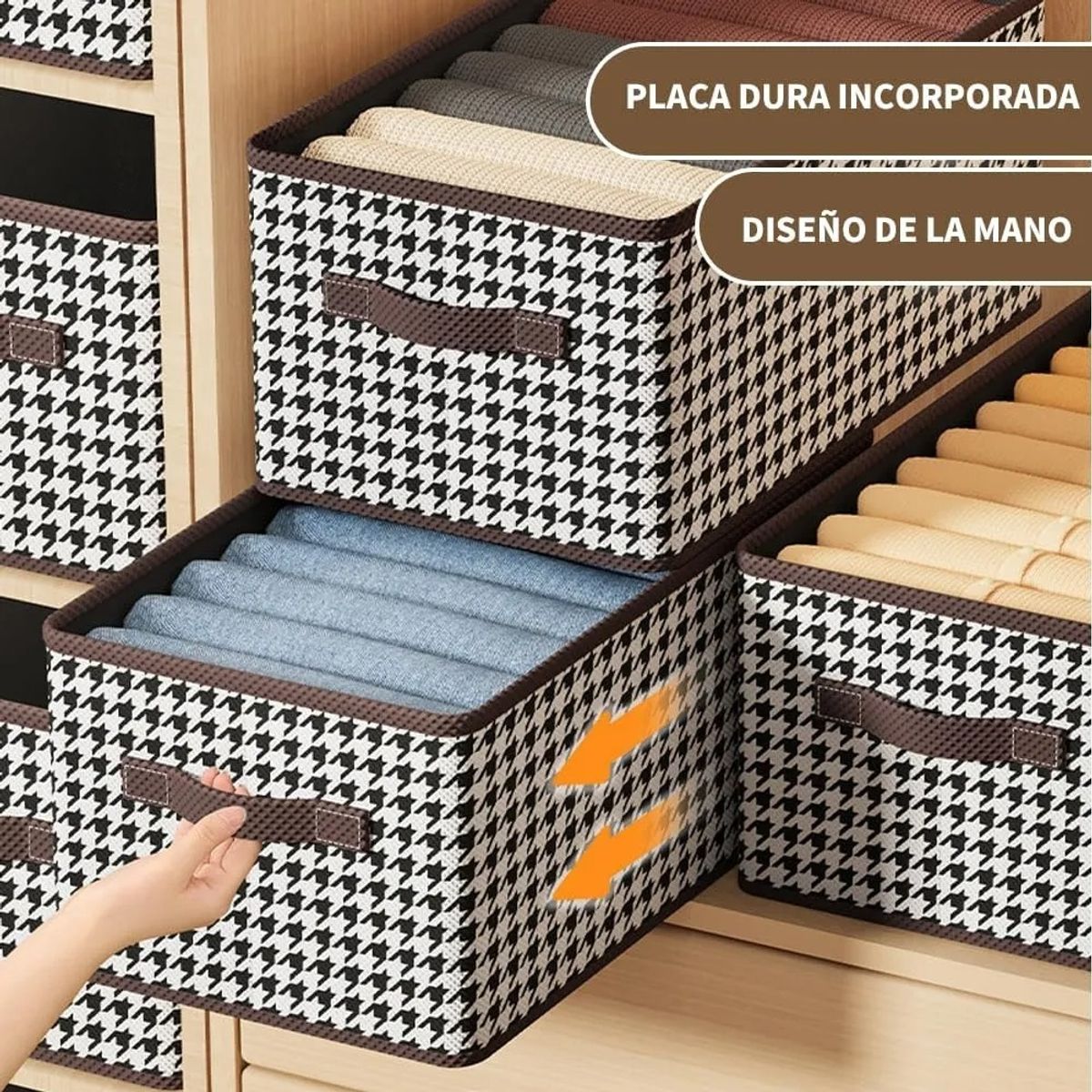 TNAKIEX - 2pz Cajas Organizador De Ropa Plegable Con Estructura Acero