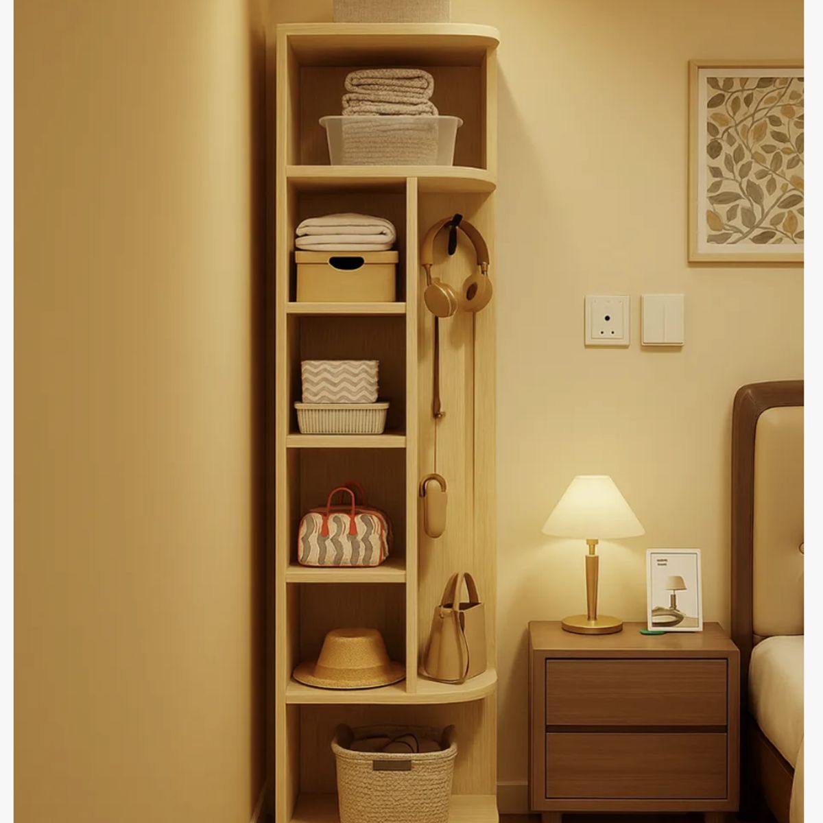 HOMER DESIGN - Organizador Esquinero Repisa Estante Para Living Dormitorio 180cm
