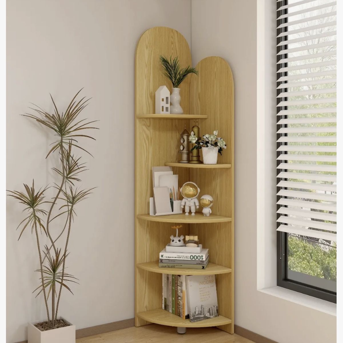 HOMER DESIGN - Organizador Repisa Estante Esquinero Librero Decoraciones