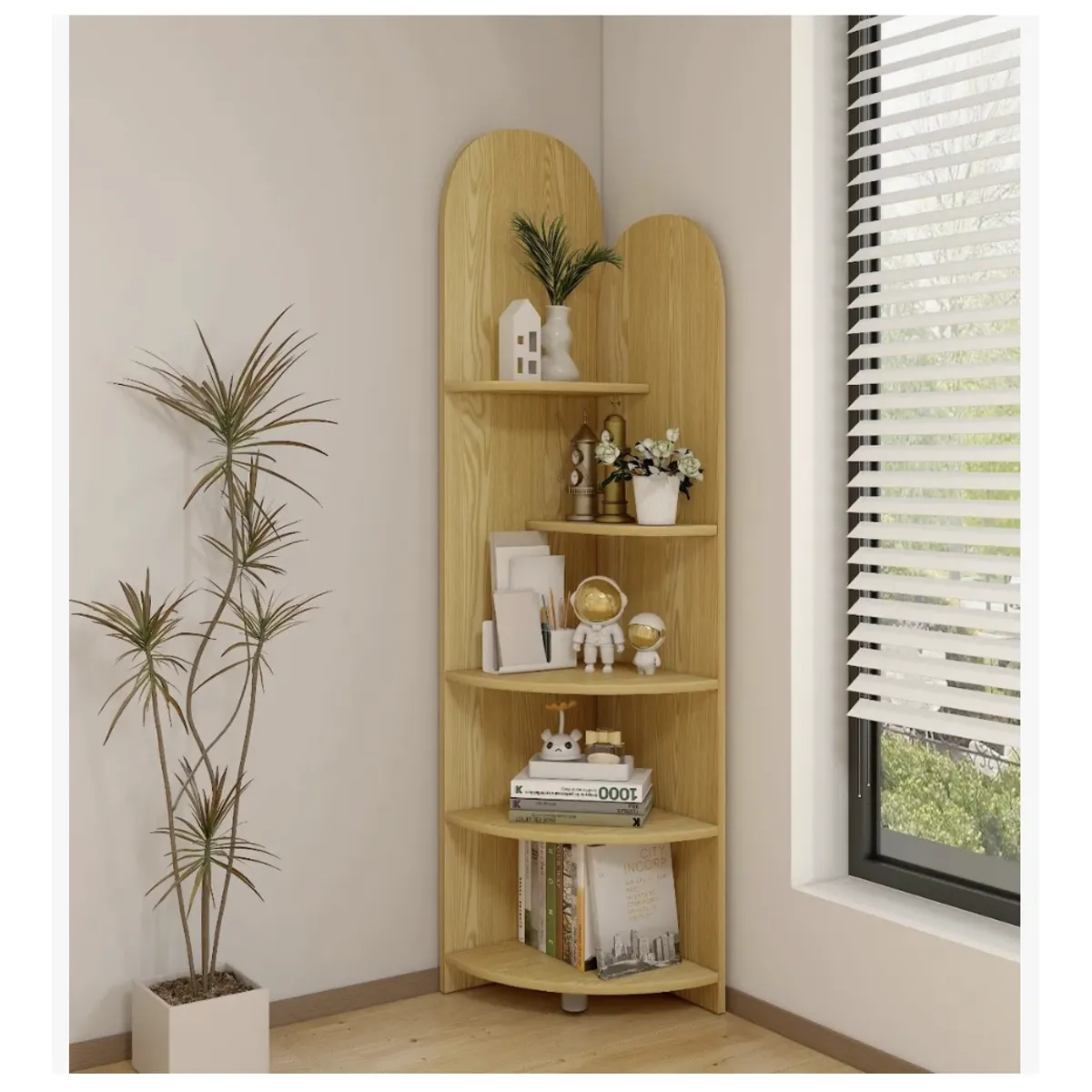 HOMER DESIGN - Organizador Repisa Estante Esquinero Librero Decoraciones