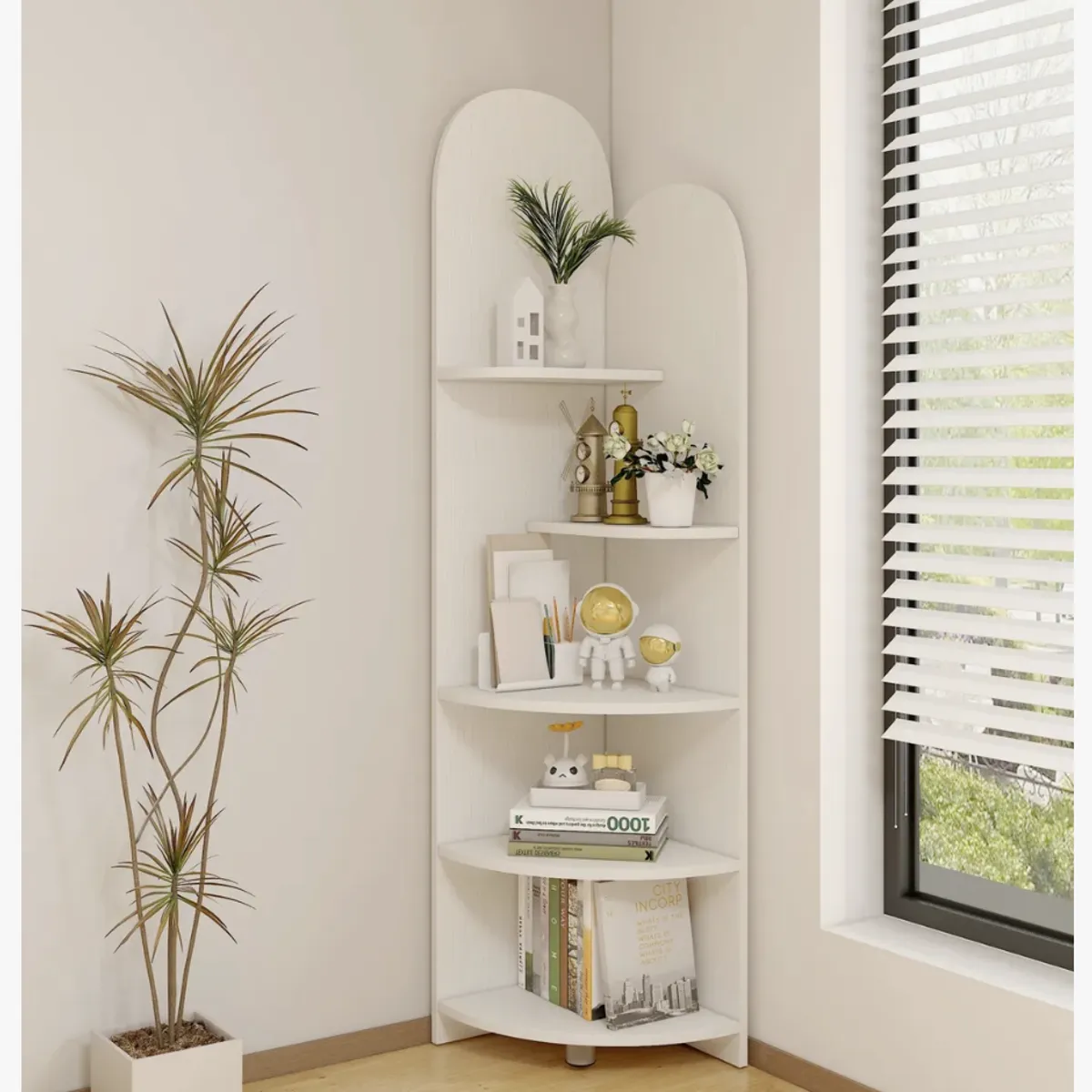 HOMER DESIGN - Organizador Repisa Estante Esquinero Librero Decoraciones