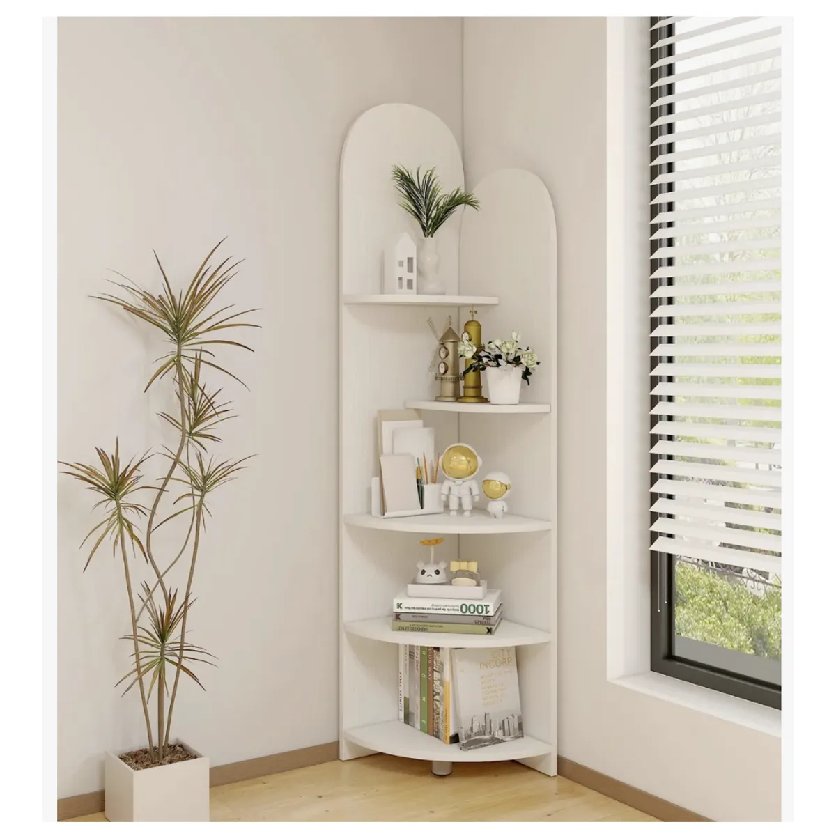 HOMER DESIGN - Organizador Repisa Estante Esquinero Librero Decoraciones