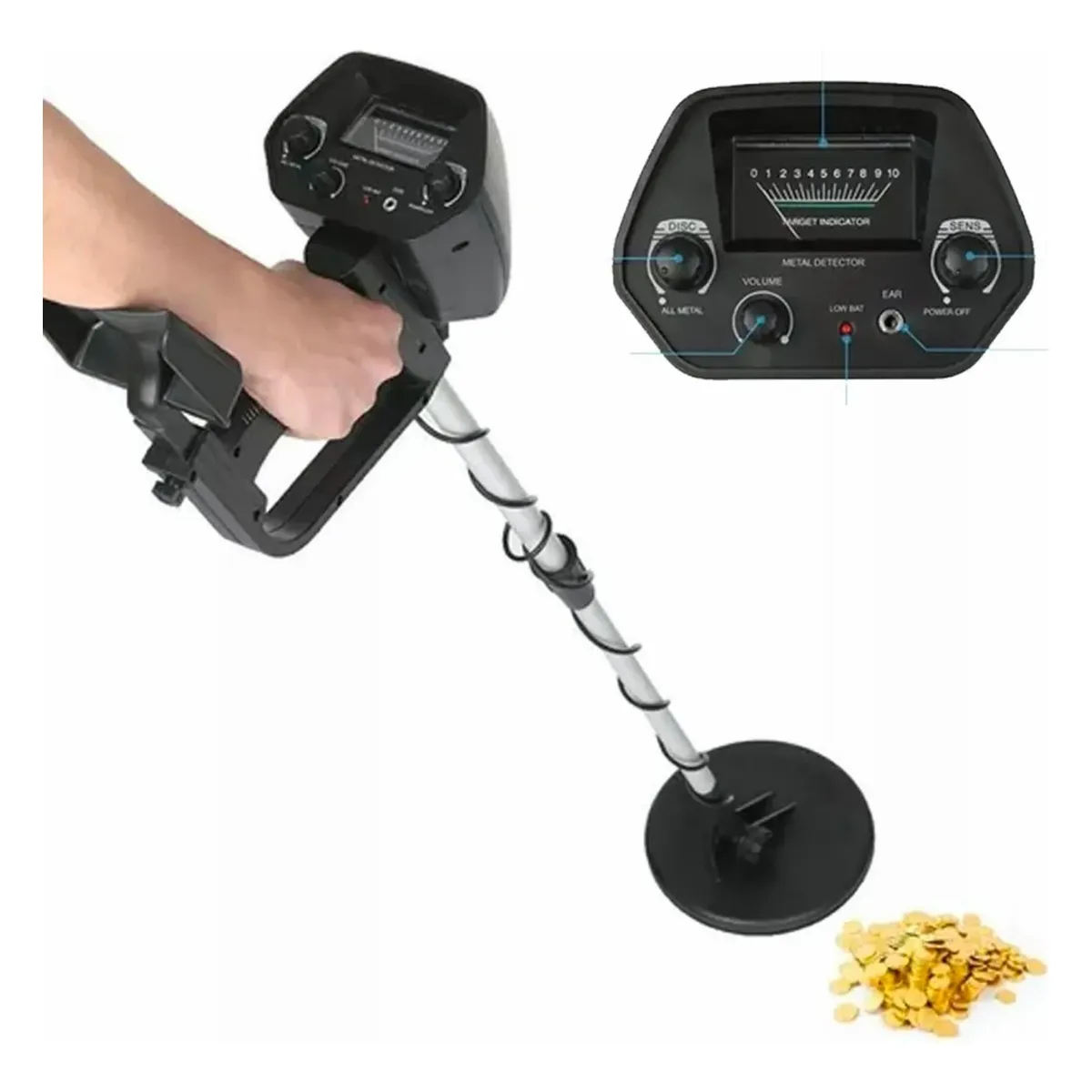 U BUY - Detector De Metales Md-4030 Sensitivo+pantalla Lcd