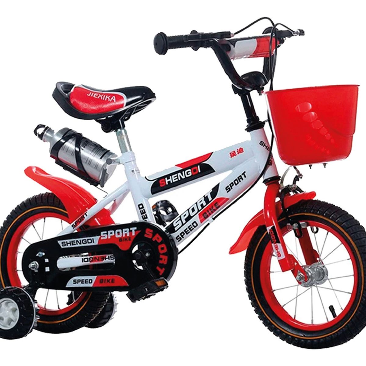 LSABEL RENACI - Bicicleta Infantil Aro 16 Rojo Con Rueditas Tamaño Cuadro S