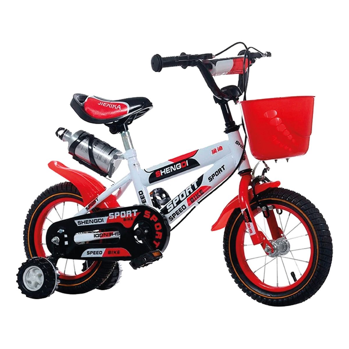 LSABEL RENACI - Bicicleta Infantil Aro 16 Rojo Con Rueditas Tamaño Cuadro S