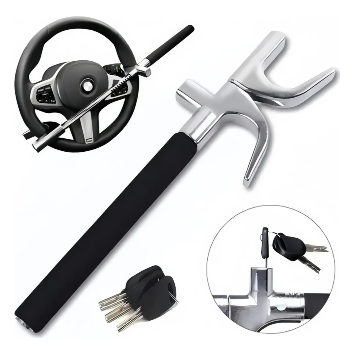 QUICK - Bloqueo Antirrobo Para Volante De Auto Traba Volantes