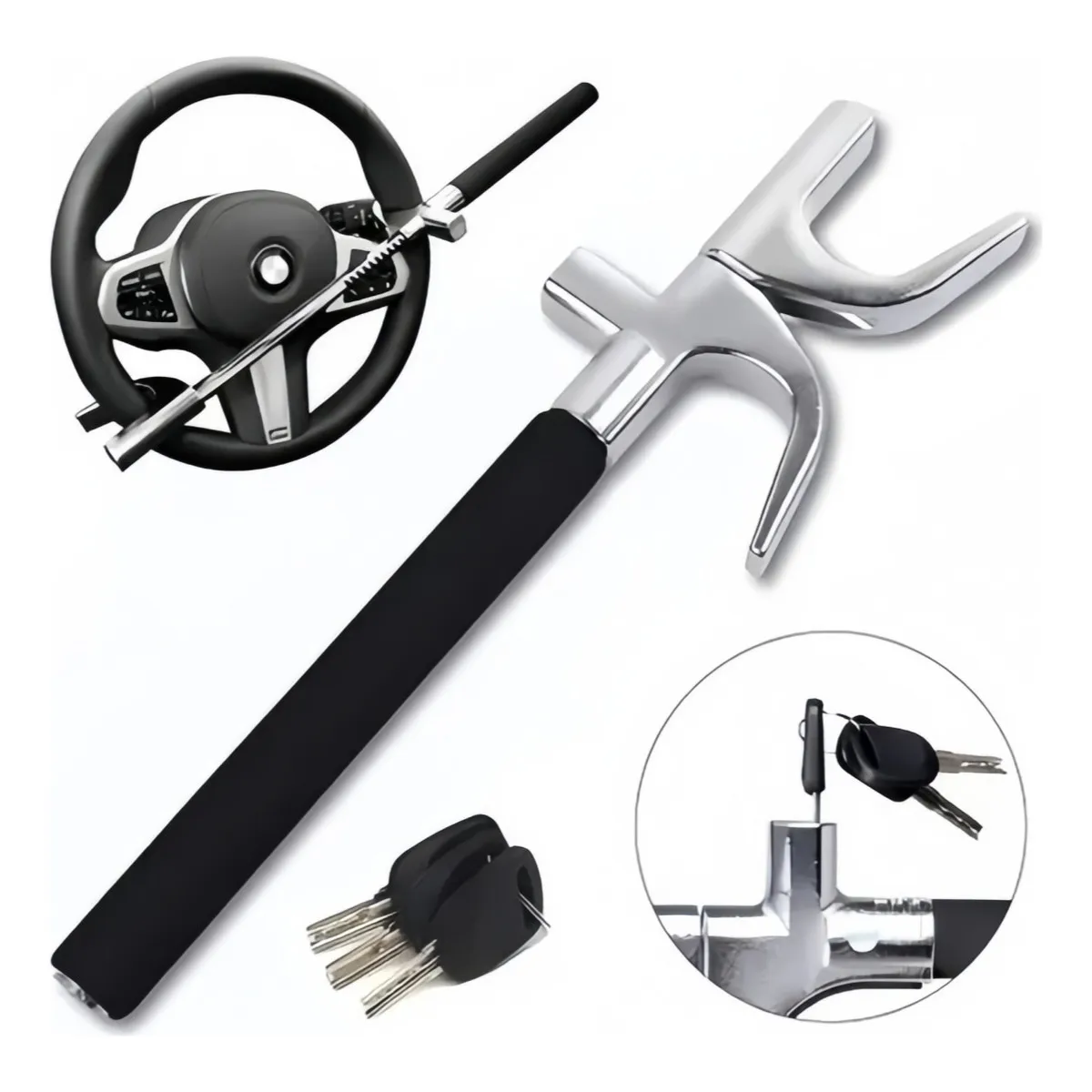 QUICK - Bloqueo Antirrobo Para Volante De Auto Traba Volantes