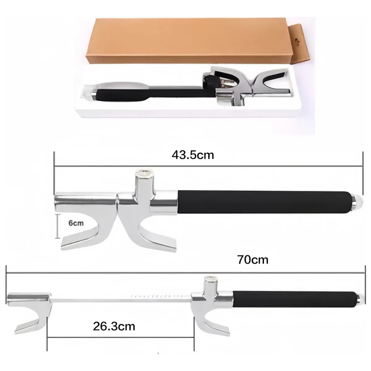 QUICK - Bloqueo Antirrobo Para Volante De Auto Traba Volantes