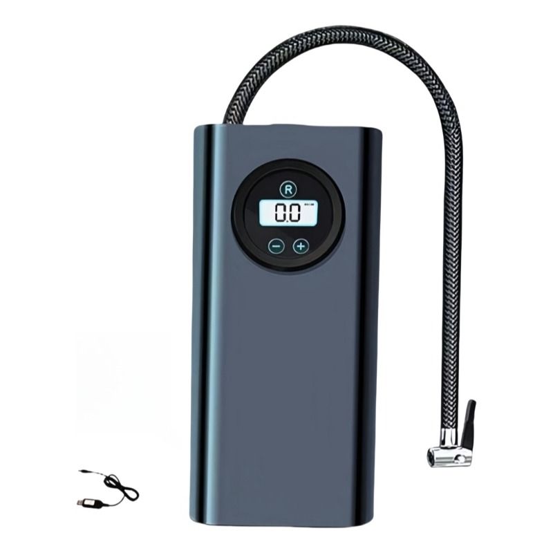 QUICK - Bomba De Aire Eléctrica Neumático Coche Bicicleta Negro