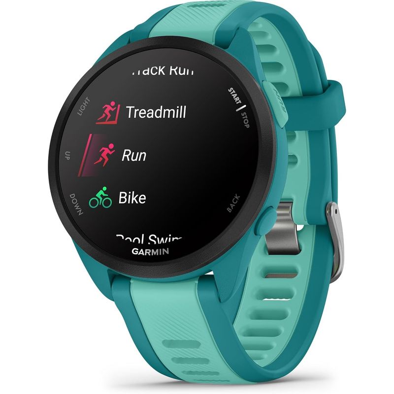 GARMIN - Garmin Forerunner 165 (Music Edition) GPS Smartwatch - Aqua
