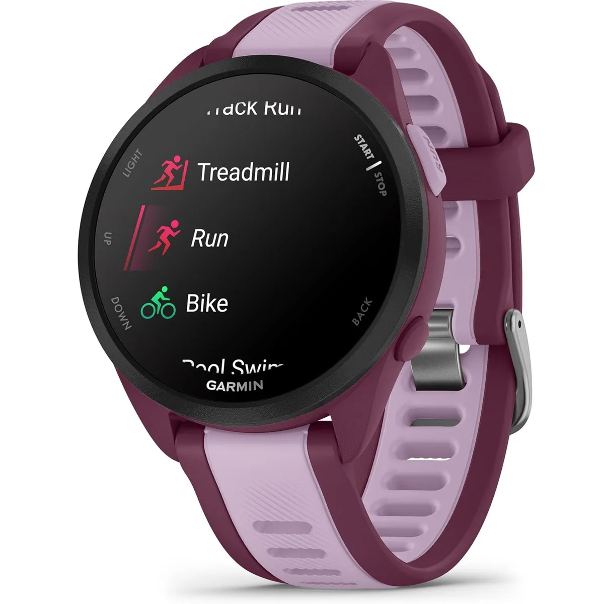 GARMIN - Garmin Forerunner 165 (Music Edition) GPS Smartwatch - Berry