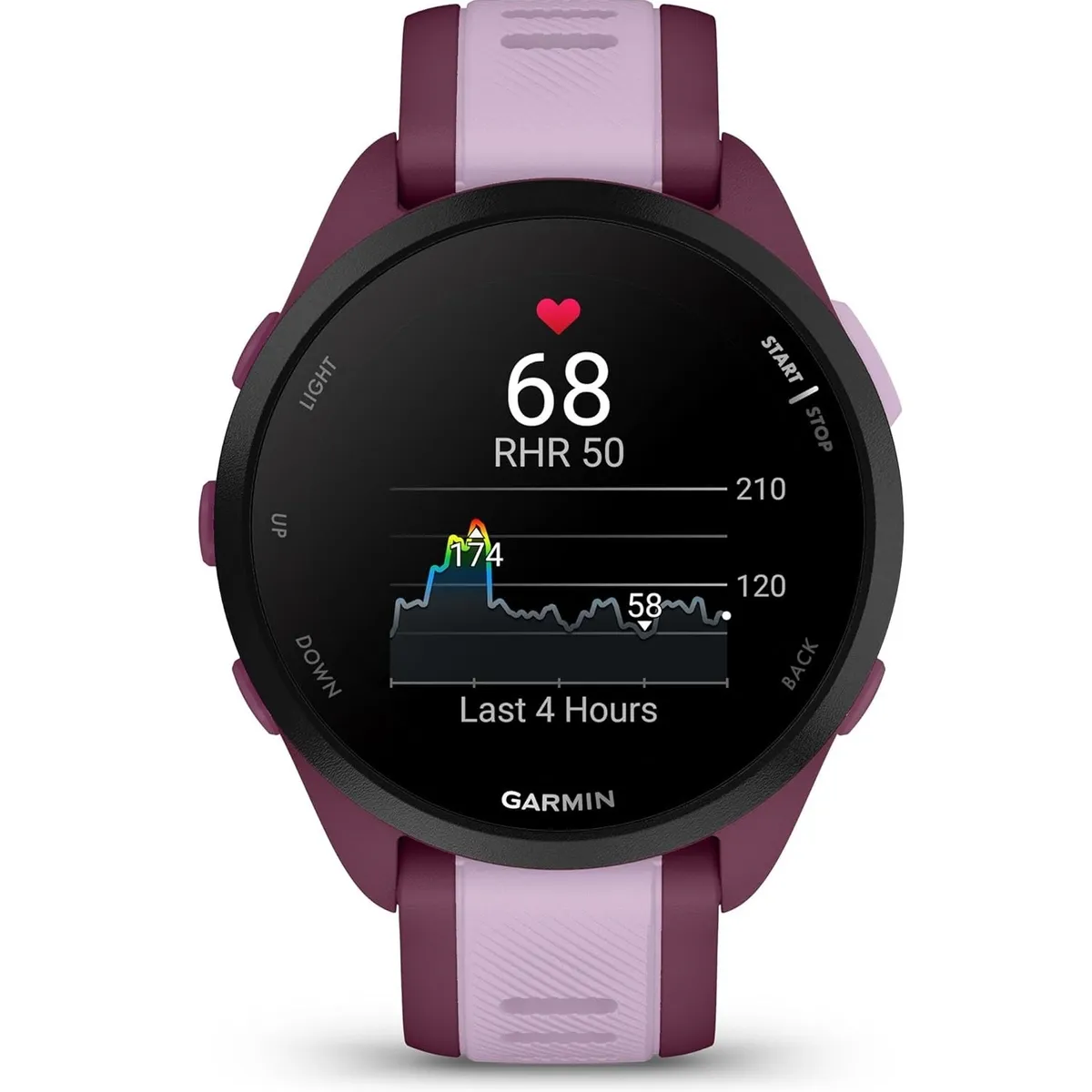 GARMIN - Garmin Forerunner 165 (Music Edition) GPS Smartwatch - Berry