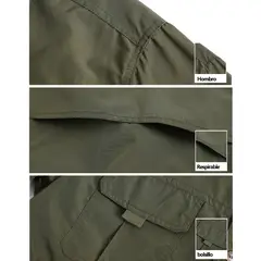 EDWINAYY - Camisa Outdoor Manga Larga Tactel Dry Clásica Ripstop Hombre