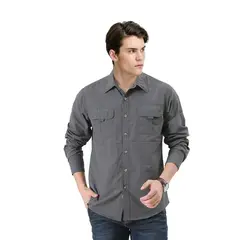 EDWINAYY - Camisa Outdoor Manga Larga Tactel Dry Clásica Ripstop Hombre