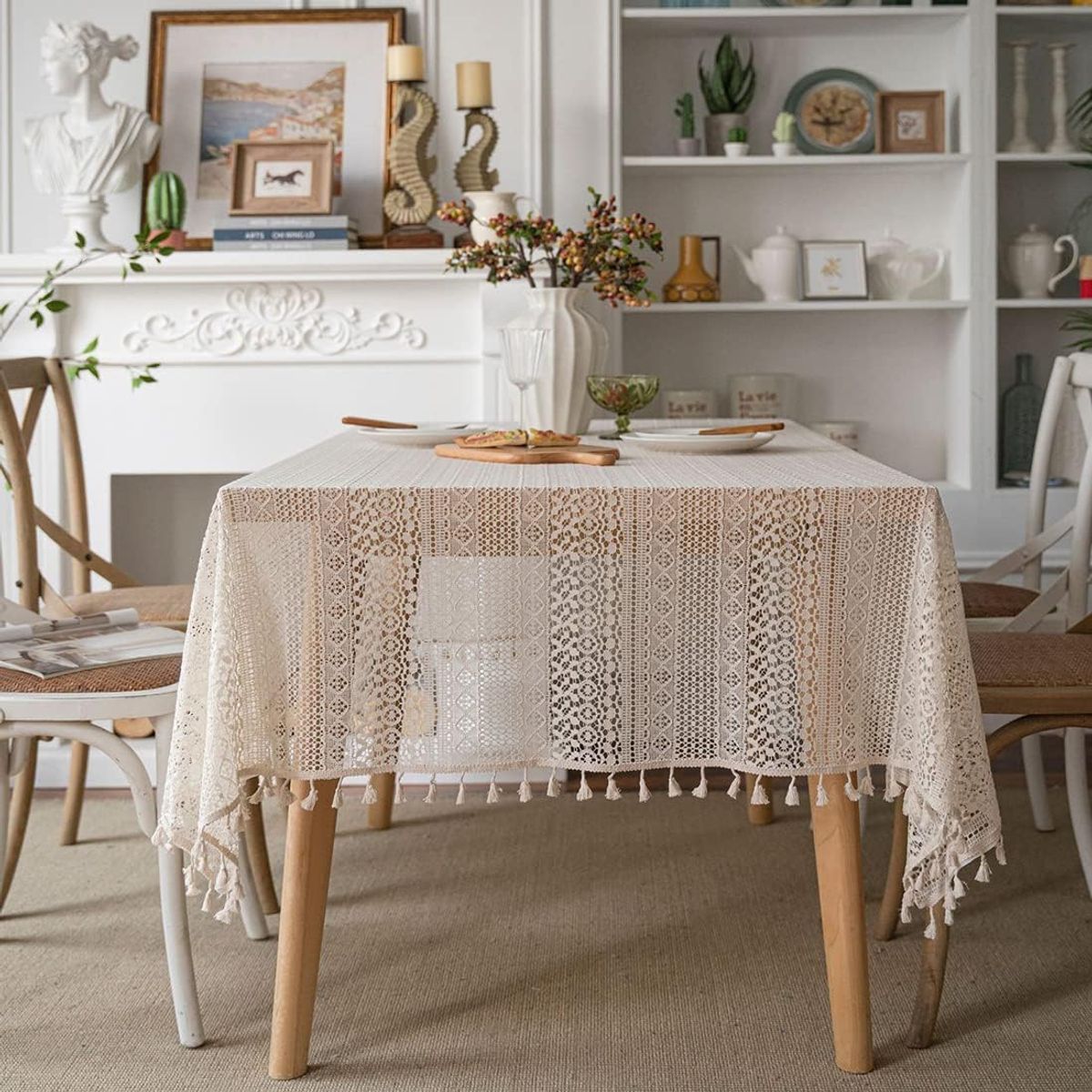 PUREPOWER - Mantel Bohemio Crochet Manual 150x180cm Boda