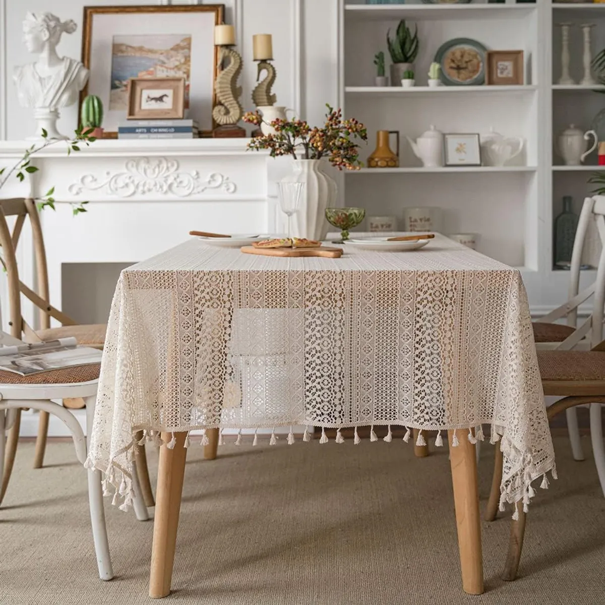 PUREPOWER - Mantel Bohemio Crochet Manual 150x150cm Boda