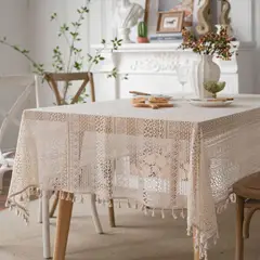 PUREPOWER - Mantel Bohemio Crochet Manual 150x220cm Boda