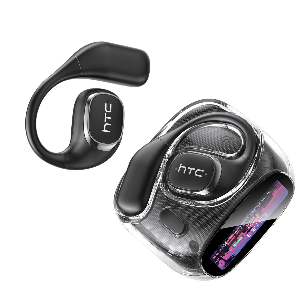 HTC - Audifonos Bluetooth 6.0 inalámbricos del traductor HTC ne11 ai Negro