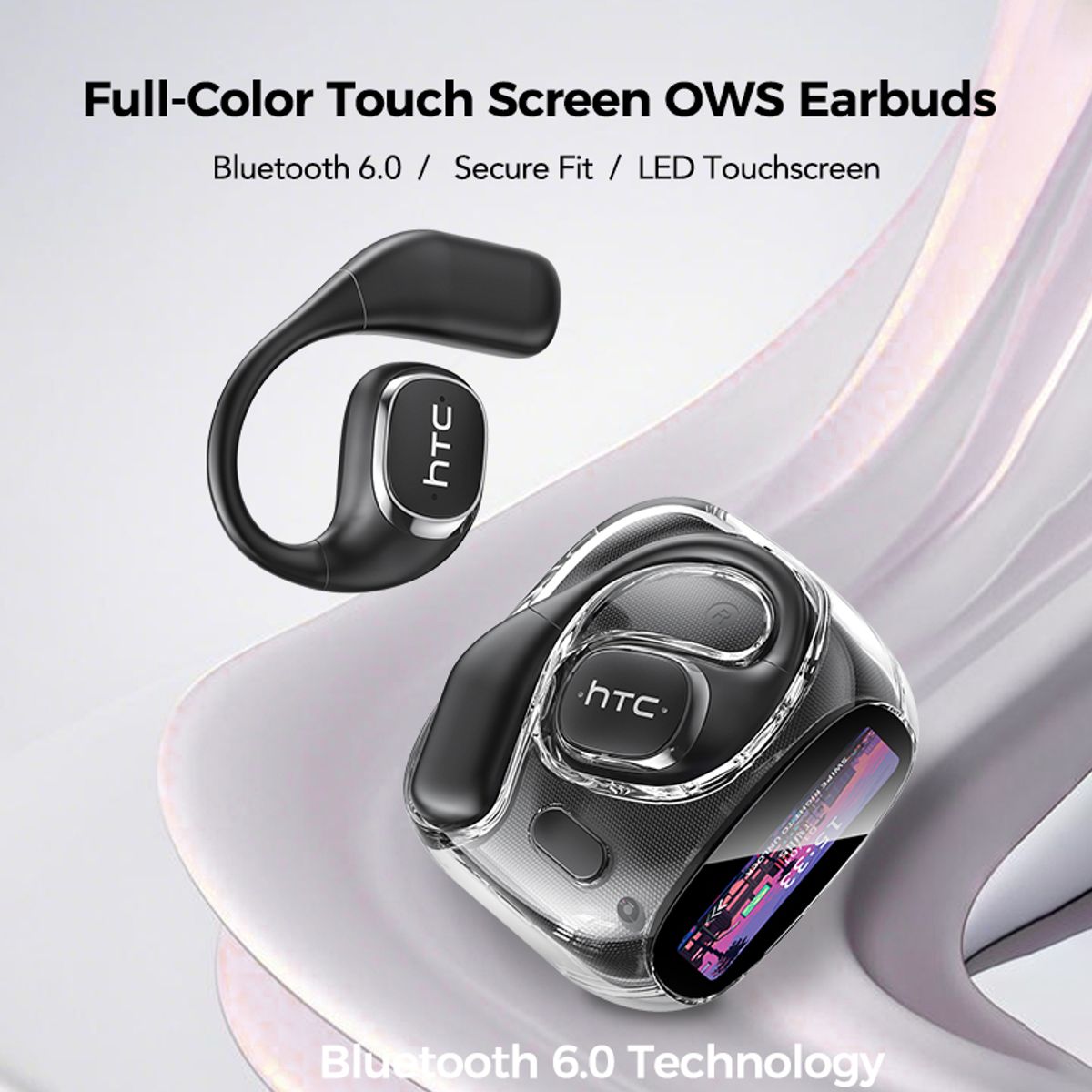 HTC - Audifonos Bluetooth 6.0 inalámbricos del traductor HTC ne11 ai Rosa