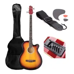 GENERICO - Bajo Electro Acústico Epic 43 Bea43 + Funda+ Uñetas+ Correa