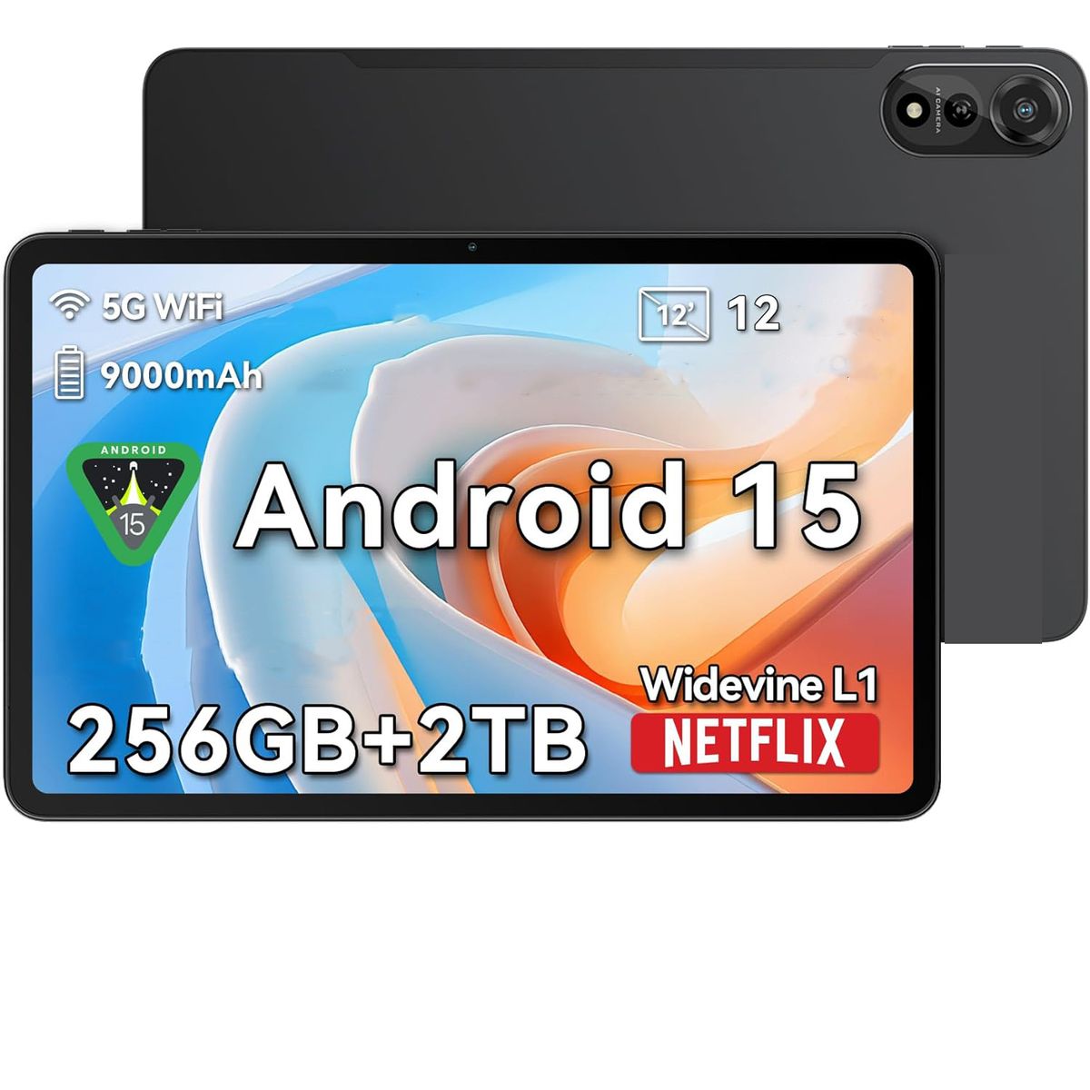 BLACKVIEW - Blackview Mega2 Tableta 2025 12GB+256GB 12 pulgadas Android15