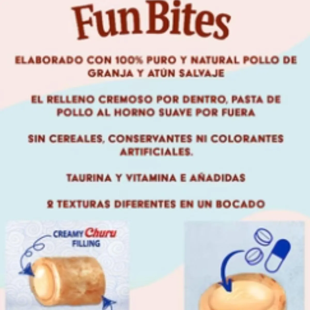 INABA - Churu Fun Bites Cat Pollo 20g x3 - Snack Cremoso Gato