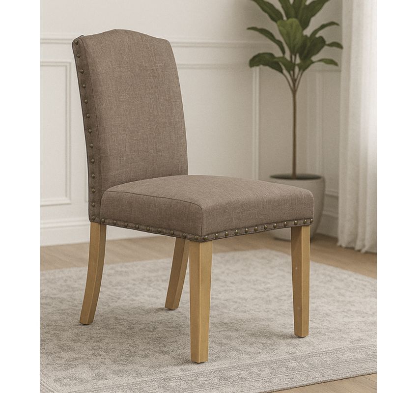 MSA MUEBLES SANTA ANA - Silla Tapizada Gris Drag por 2 Unidades