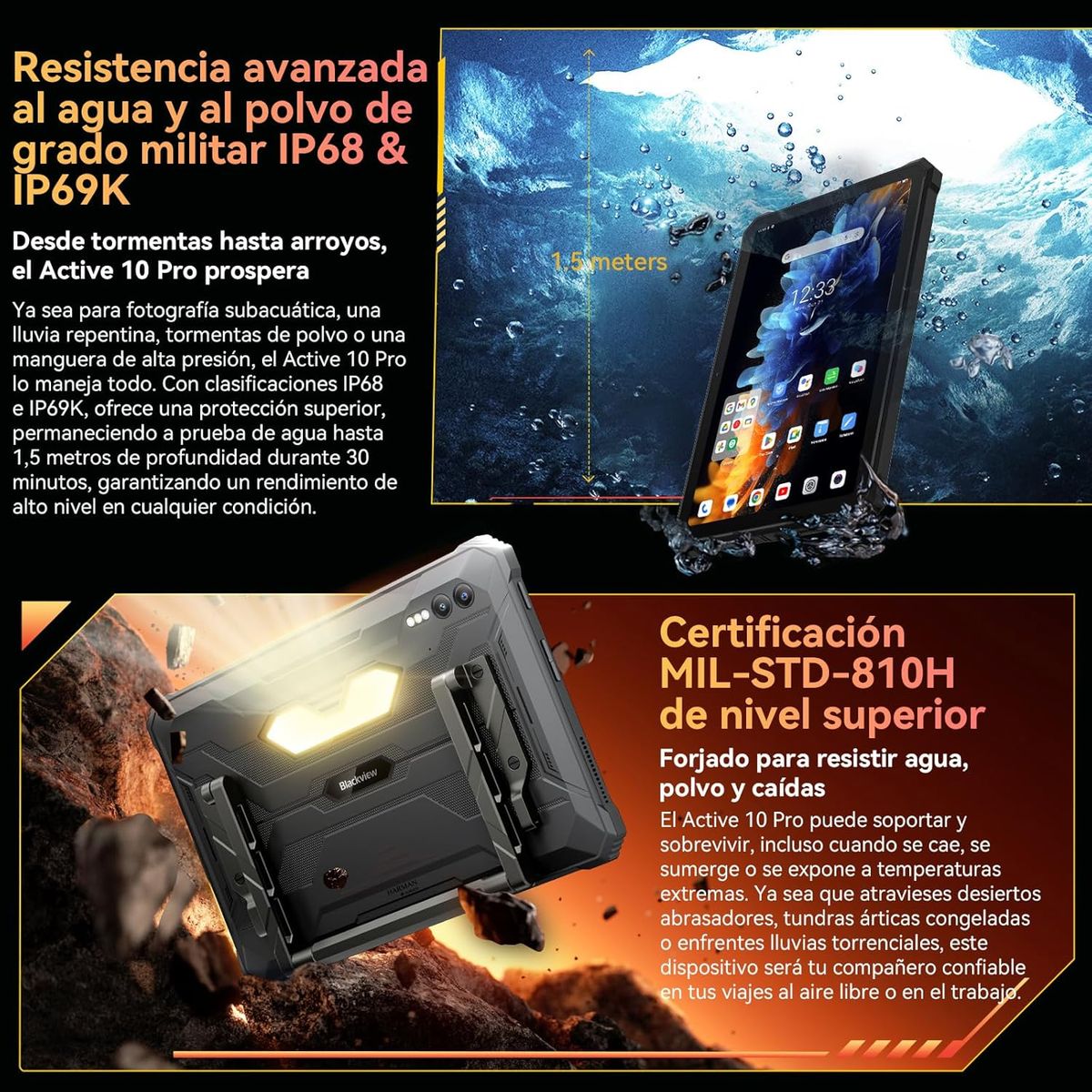 BLACKVIEW - Blackview Active10 Pro 5G Tableta 36GB+256GB 30000mAh 108MP