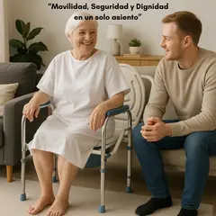 GENERICO - Silla Inodoro Baño Portátil Agarradera Adulto Mayor Ajustable