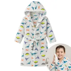 JUMP KIDS - Bata Albornoz De Polar Con Capucha para Niños 5 a 8 años