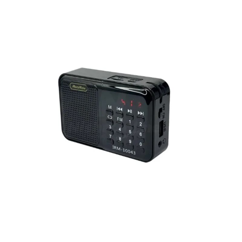 GENERICO - Radio Fm Usb Tf Pantalla Digital Recargable Irm-10043