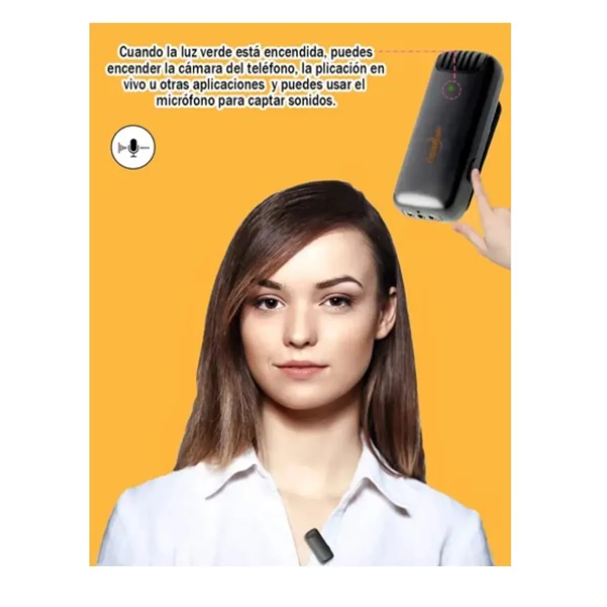 OFERTABKN - Micrófono Inalámbrico Doble Solapa + Estuche Entrada Usb C
