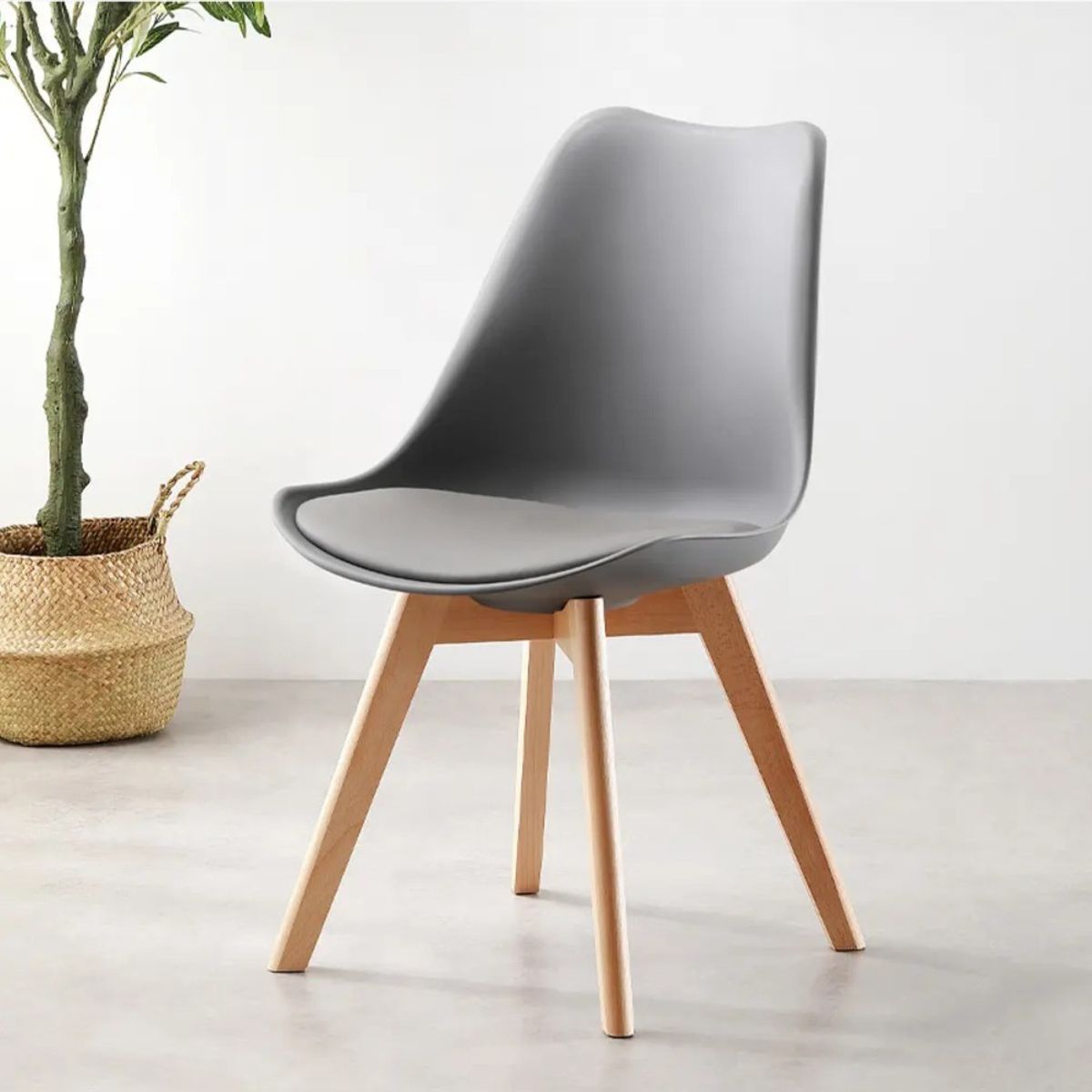 CORI CORI - Juego de Comedor Mesa 80cms Blanca + 2 Sillas Tulip Negra