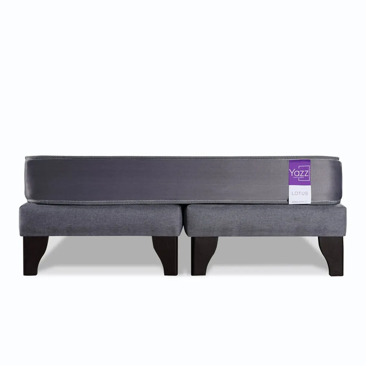 YAZZ - Cama Europea 2 Plazas Lotus Yazz Espuma Alta Densidad Base Dividida