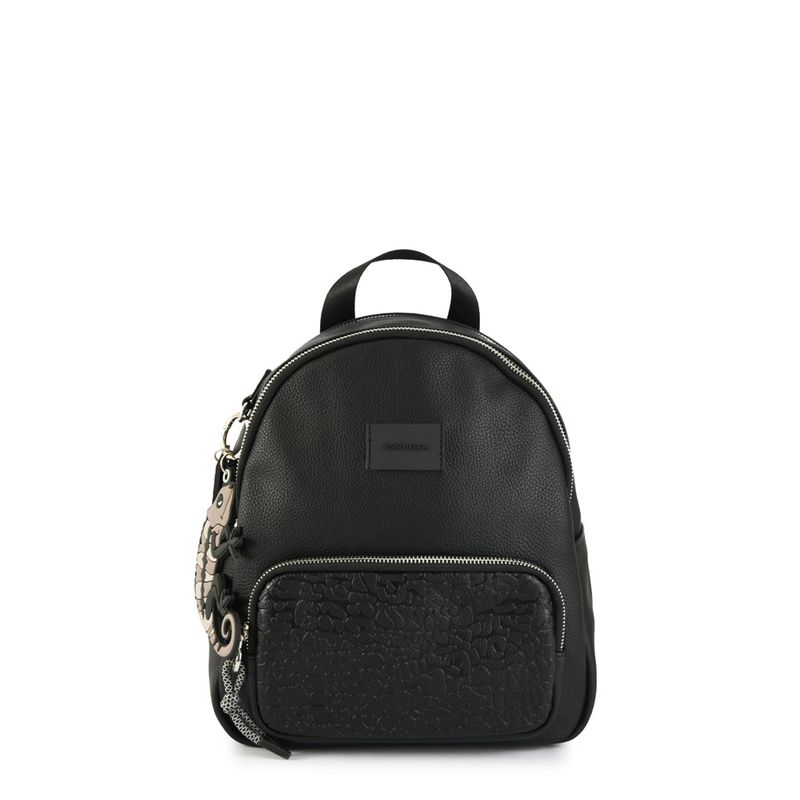 AMPHORA - Mochila Pequeña Exotic Negro especial