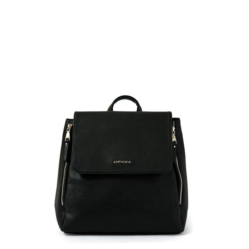 AMPHORA - Mini Mochila con tapa neferet negro