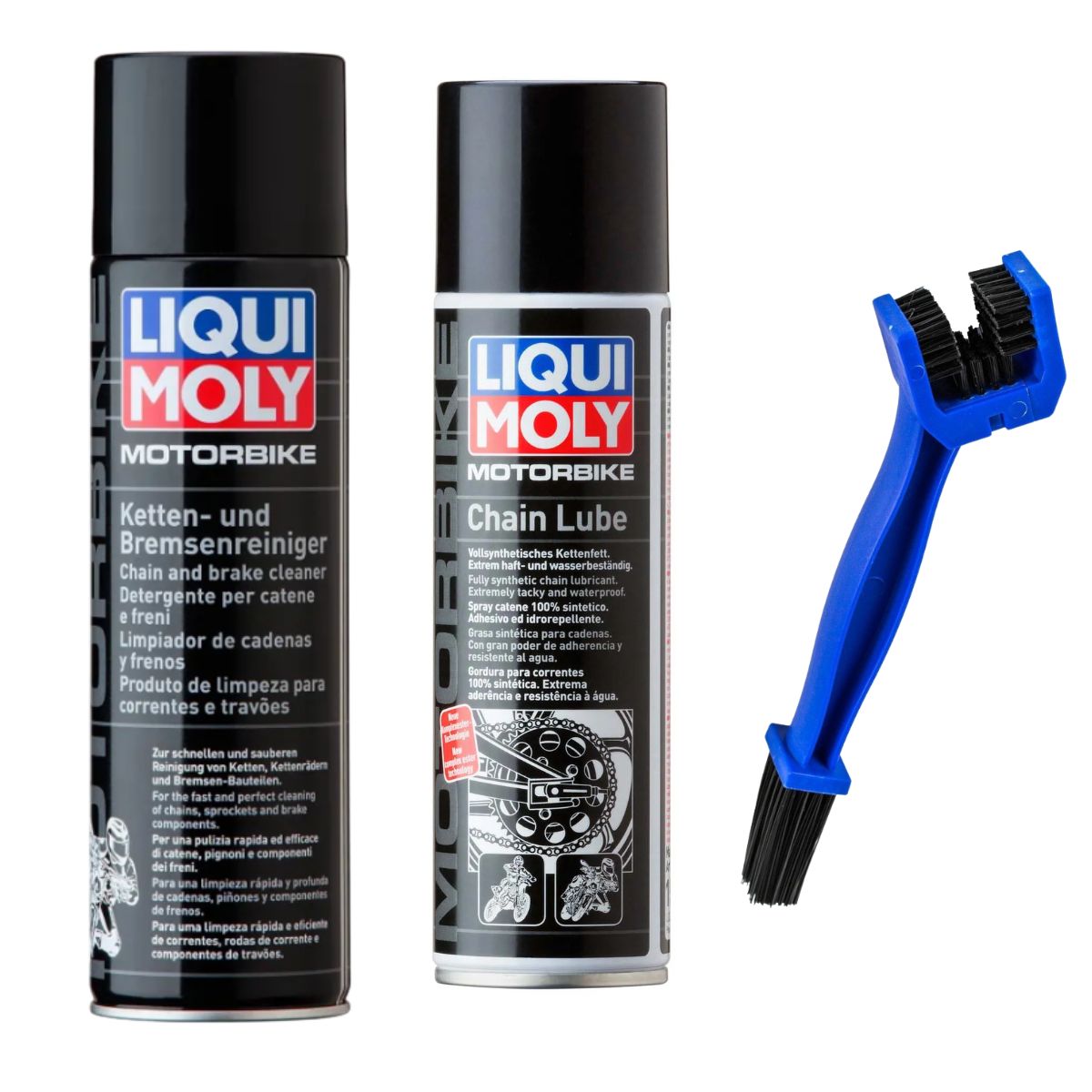 LIQUI MOLY - Pack Limpiador  Lubricante Cadena De Moto Liqui Moly