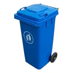 GENERICO - Basurero Contenedor Tacho 240 Lts Cruedas Certificado Azul
