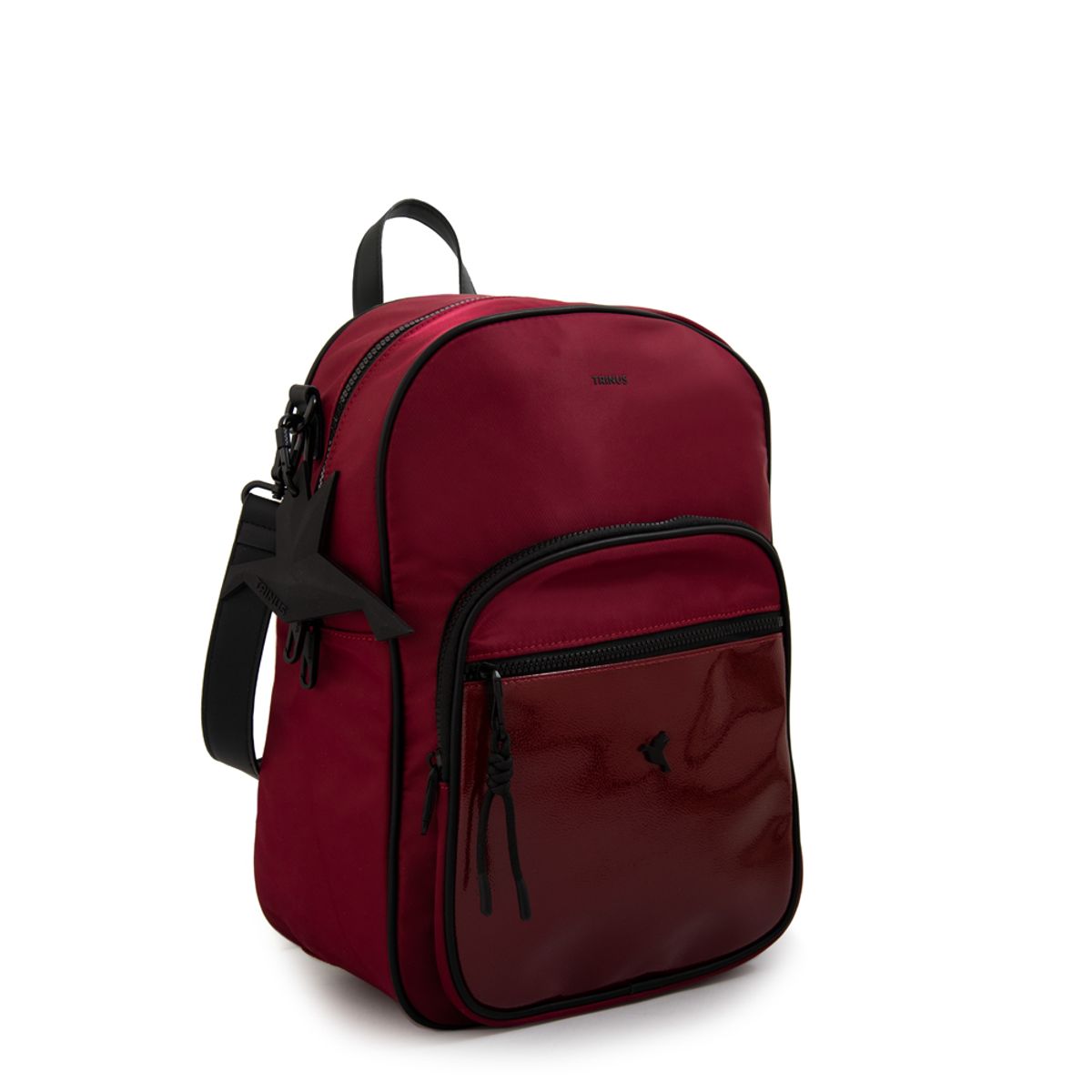 TRINUS - Mochila porta notebook carina grande burdeo