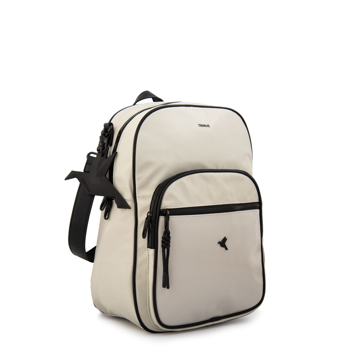 TRINUS - Mochila porta notebook carina grande gris claro