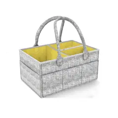 KIVARA - Organizador De Pañales Deluxe Para Mudador Amarillo