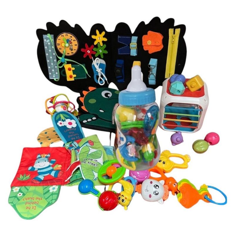 KIVARA - Set Regalo Sensorial Bebe Recien Nacido Niño #4 en Caja 5 Piezas