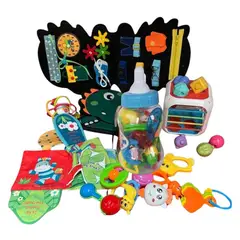 KIVARA - Set Regalo Sensorial Bebe Recien Nacido Niño #4 en Caja 5 Piezas